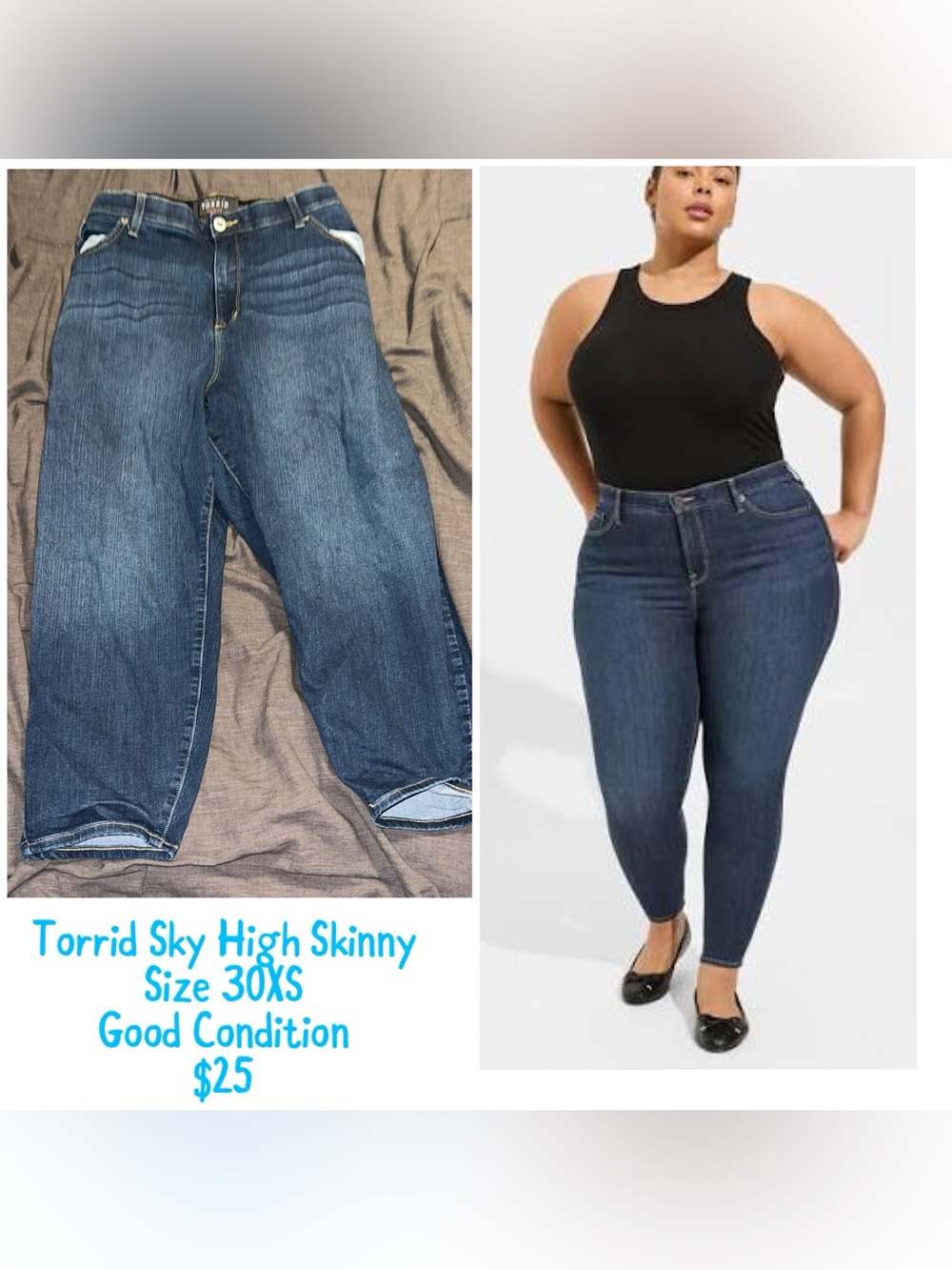 torrid Dark Blue High-Rise Skinny Jeans